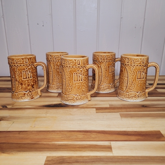 Gesundheit European Stoneware Beer Bar Stein SHENANGO 16oz Mug Ceramic w Handle - Picture 2 of 7